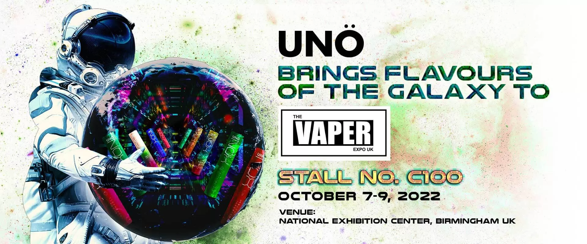 Unoverse the vapers expo banner